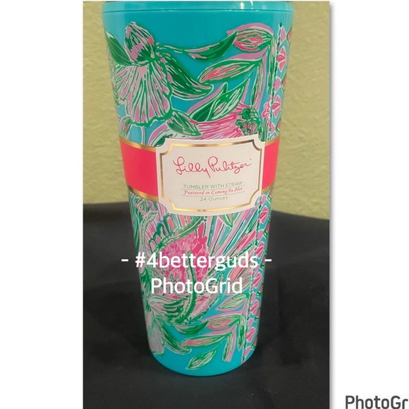 New Lilly Pulitzer Insulated 24oz Tumbler With Straw Featured in Coming In Hot - Picture 16 of 16